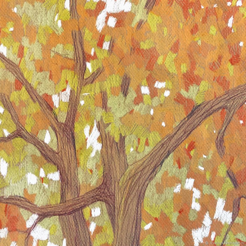 Рисунок осень карандашом