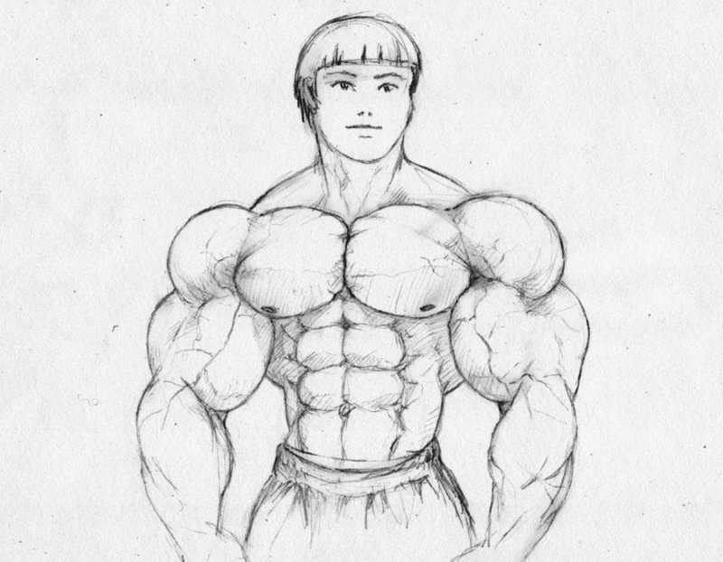 Рисунки бодибилдеров