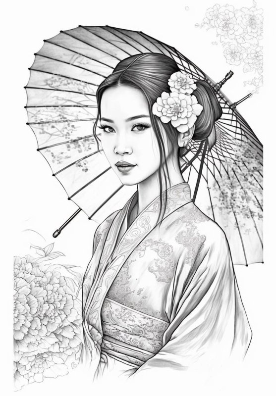 Китаянка рисунок