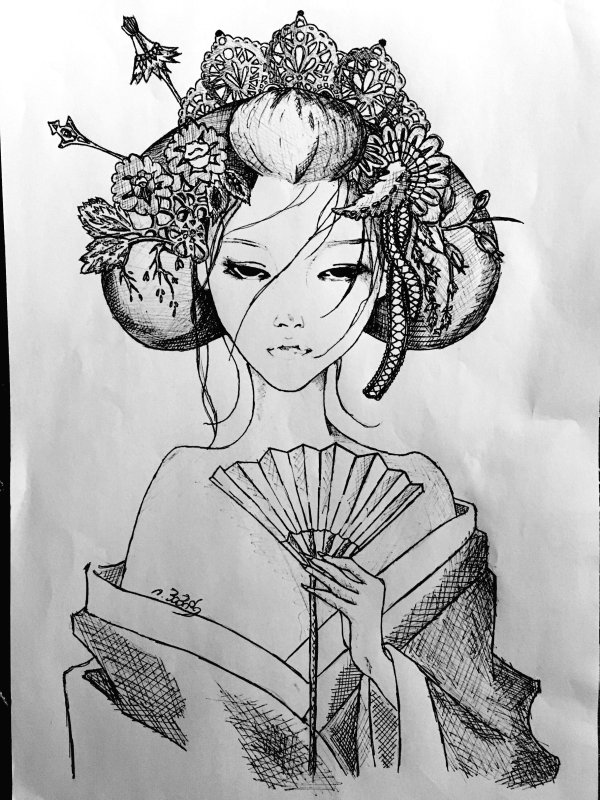 Китаянка рисунок