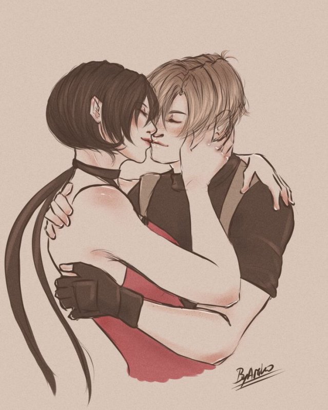 Леон Кеннеди и ада Вонг любовь