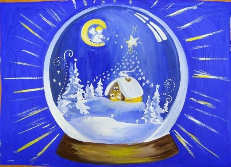 рисунки на тему новогоднее чудо