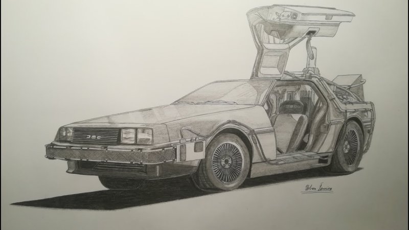 DELOREAN DMC-12 раскраска