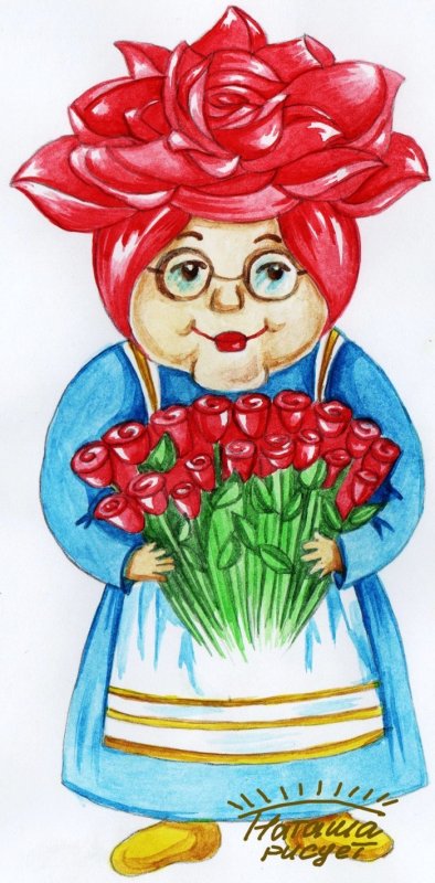 Рисунок на др бабушке