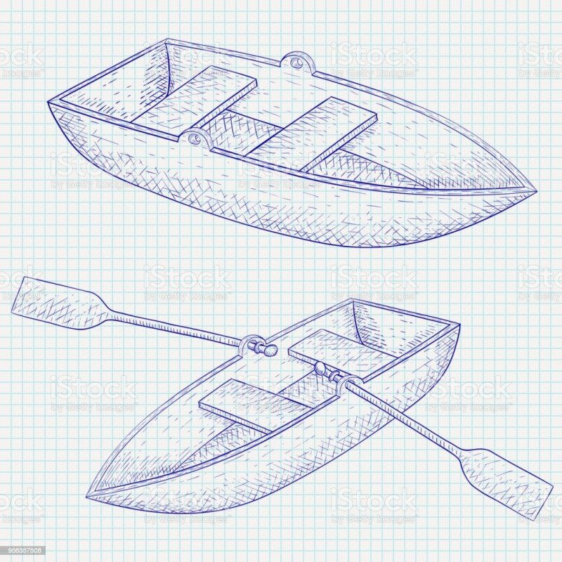 Лодка рисунок