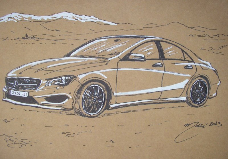 Мерседес CLA 200 раскраска