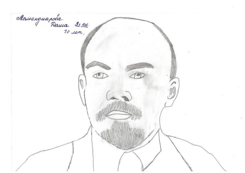 Ленин рисунок карандашом