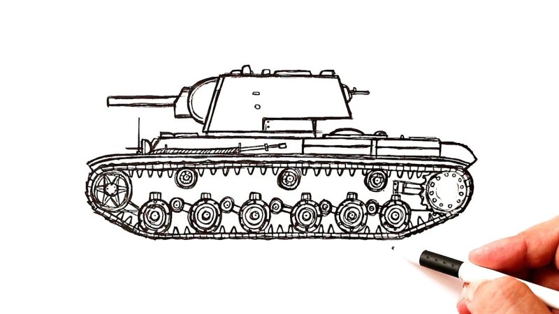 Танк т-34 рисунок