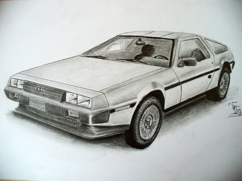 DELOREAN DMC-12 рисунок