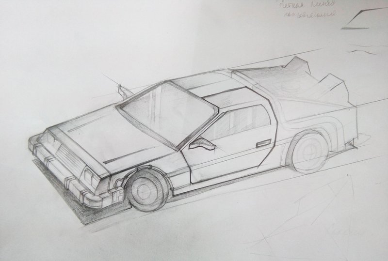 DELOREAN DMC-12 рисунок