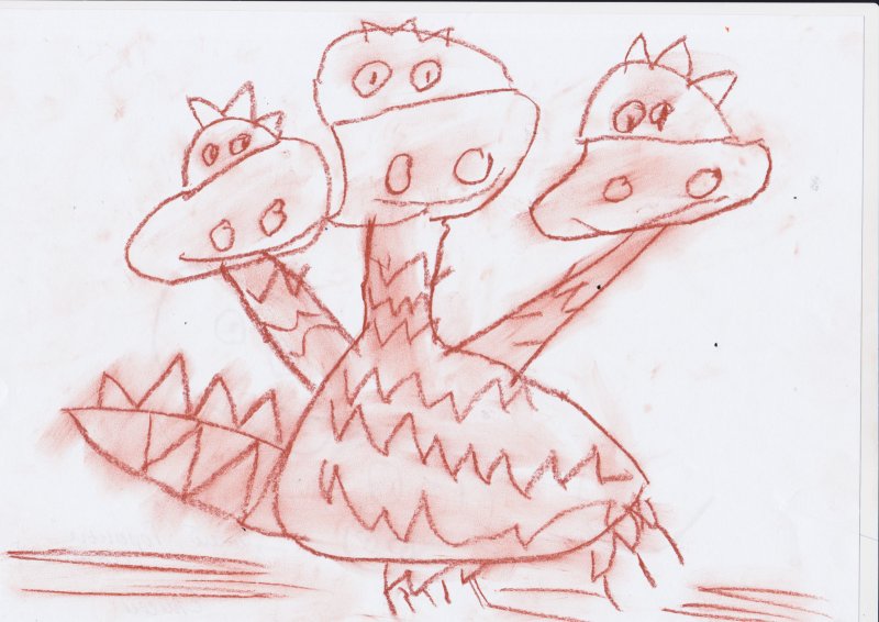 Змей Горыныч рисунок карандашом для детей