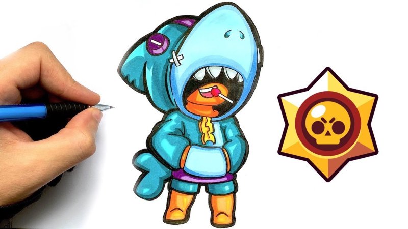 Леон рисунки Brawl Stars