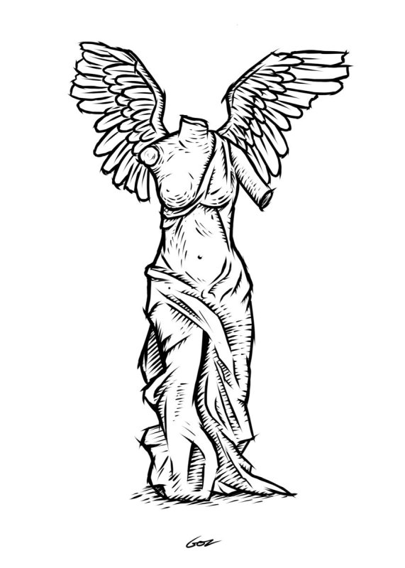 Богиня Ника рисунок