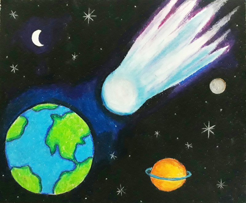 рисунок на космическую тему