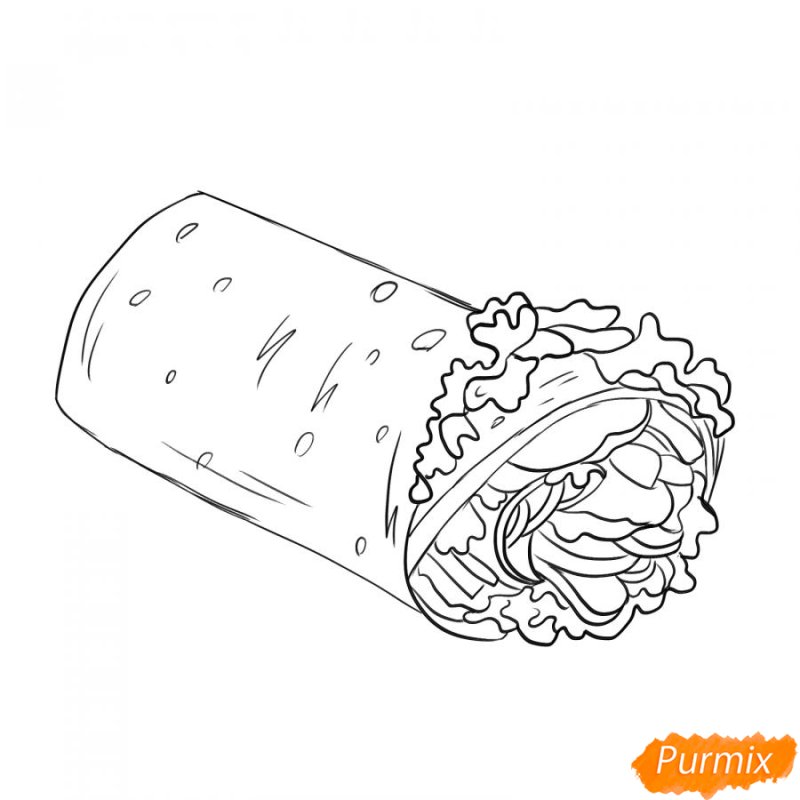 Шаурма карандашом