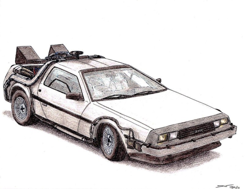 DELOREAN DMC-12 рисунок