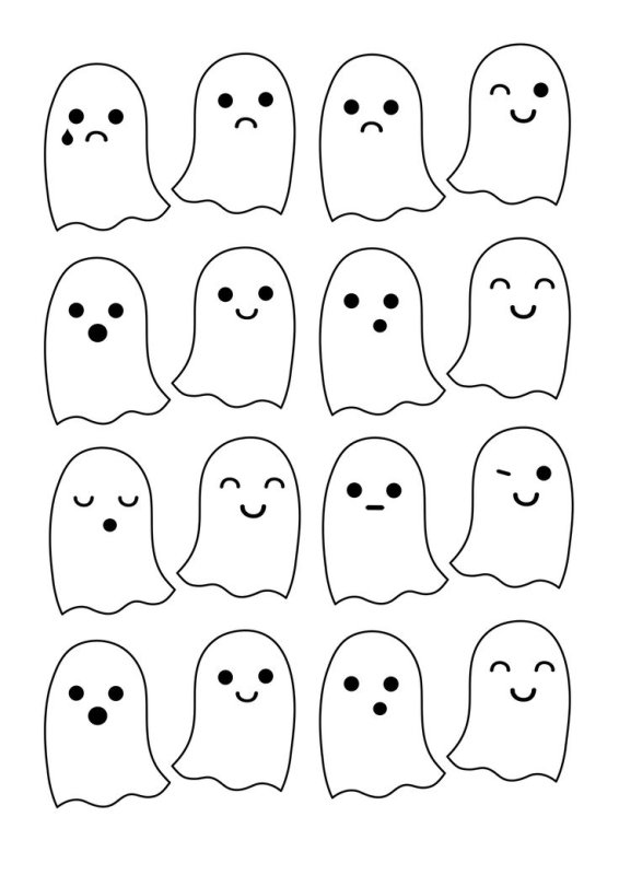 Маленькие приведения для срисовки