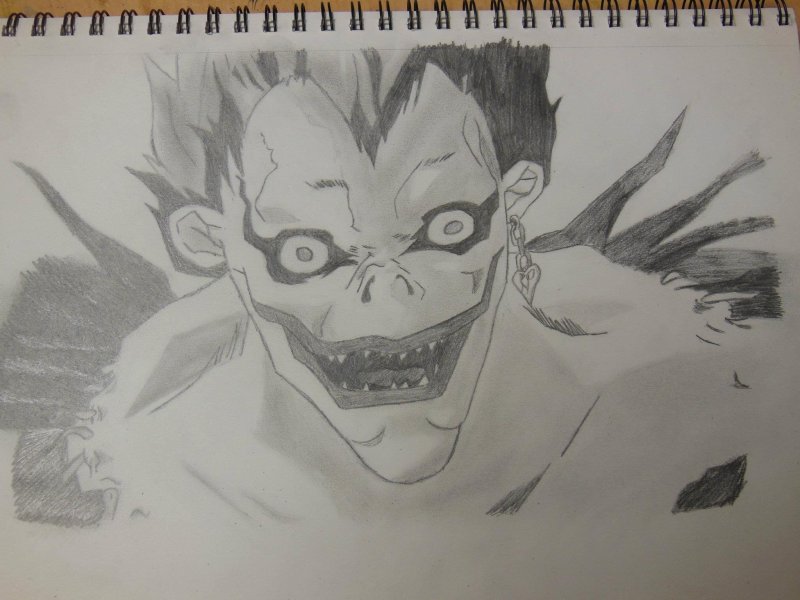 Срисовка аниме рюк