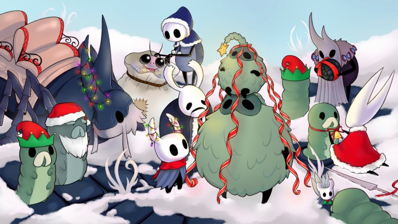 Hollow Knight новогодние арты