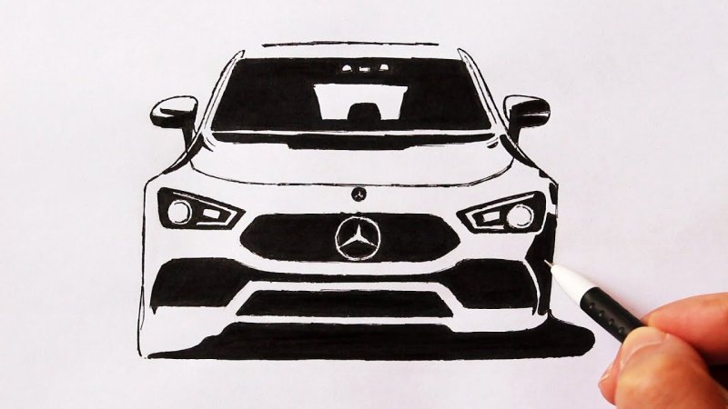 Рисунки для срисовки автомобили