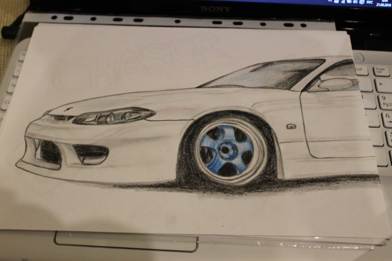 nissan silvia s15 карандашом