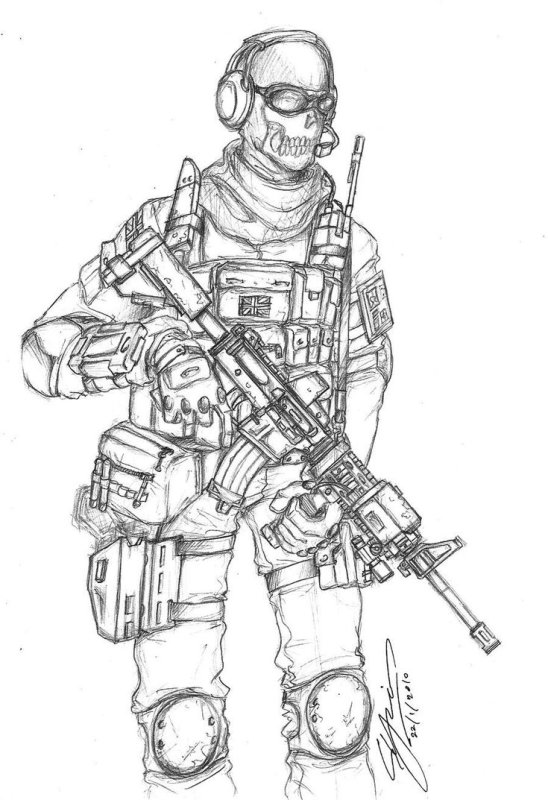 Раскраски Call of Duty Modern Warfare