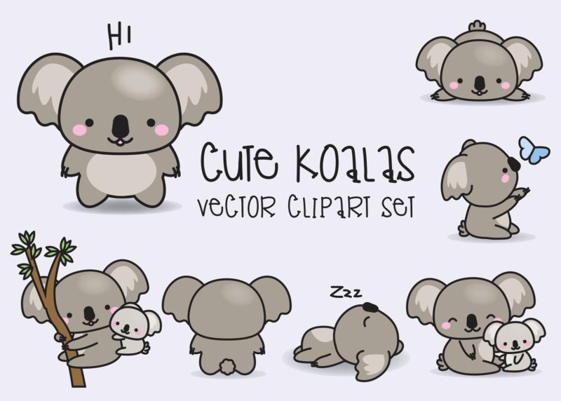 Милые коалы рисунки