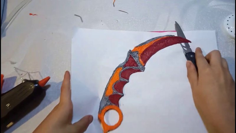 Керамбит из стандофф 2 3д ручкой