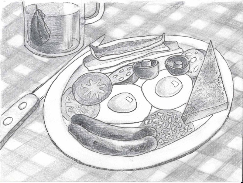Рисование праздничный стол