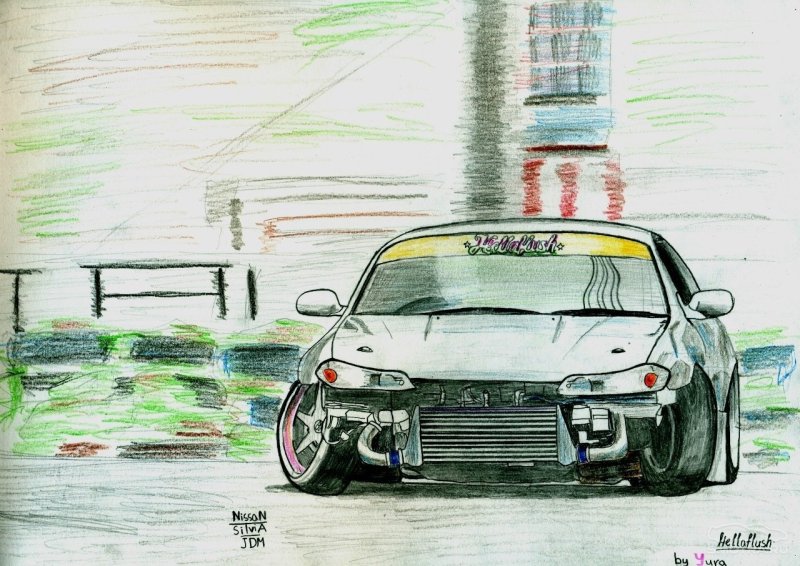 nissan silvia s15 draw