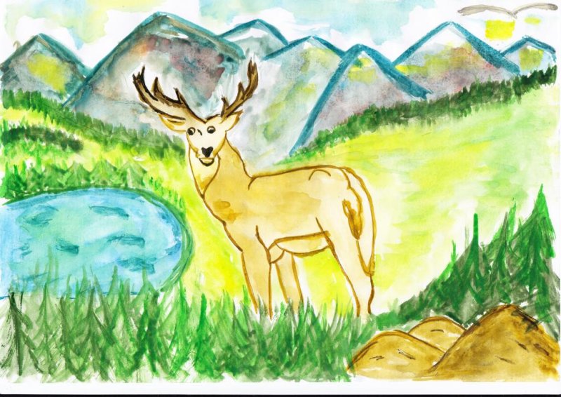 Рисунок на тему природа родного края