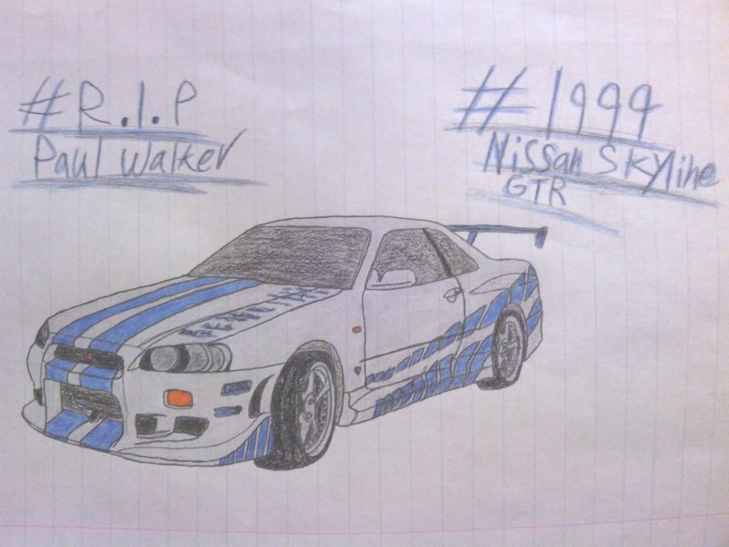 Nissan Skyline r34 Форсаж рисунок