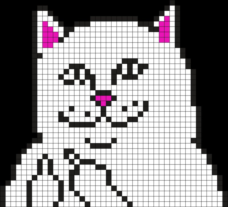 Рисование по клеточкам кошка
