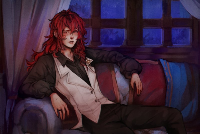 дилюк геншин арт