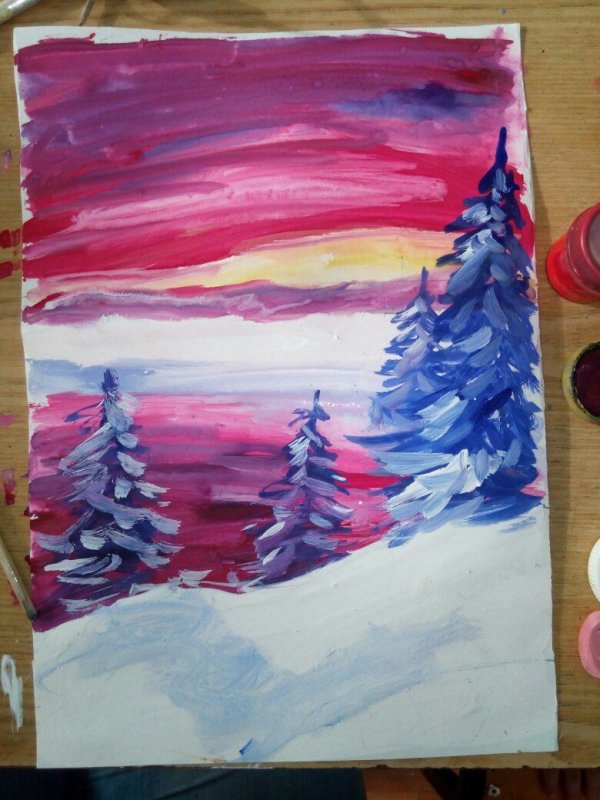 Рисование гуашью