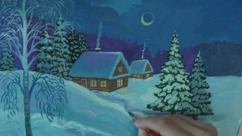 Рисунок на тему зима