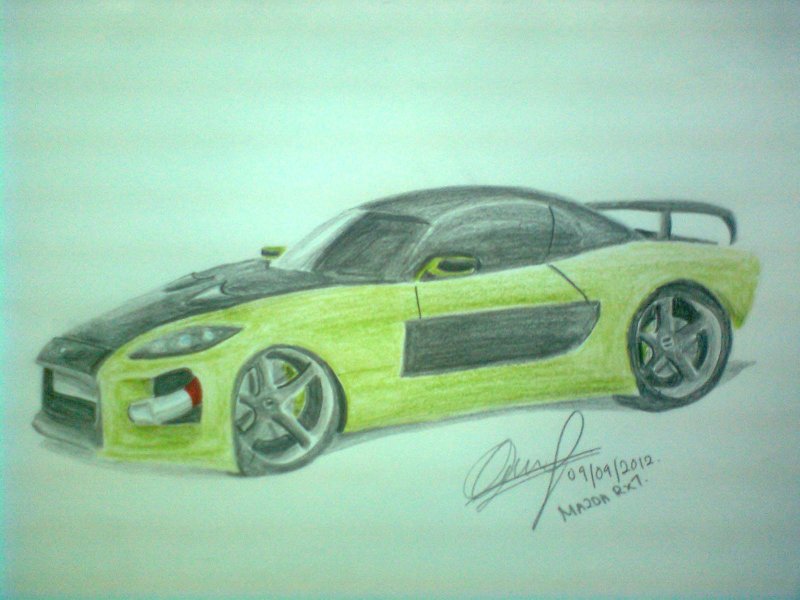 Рисовать Мазда rx7