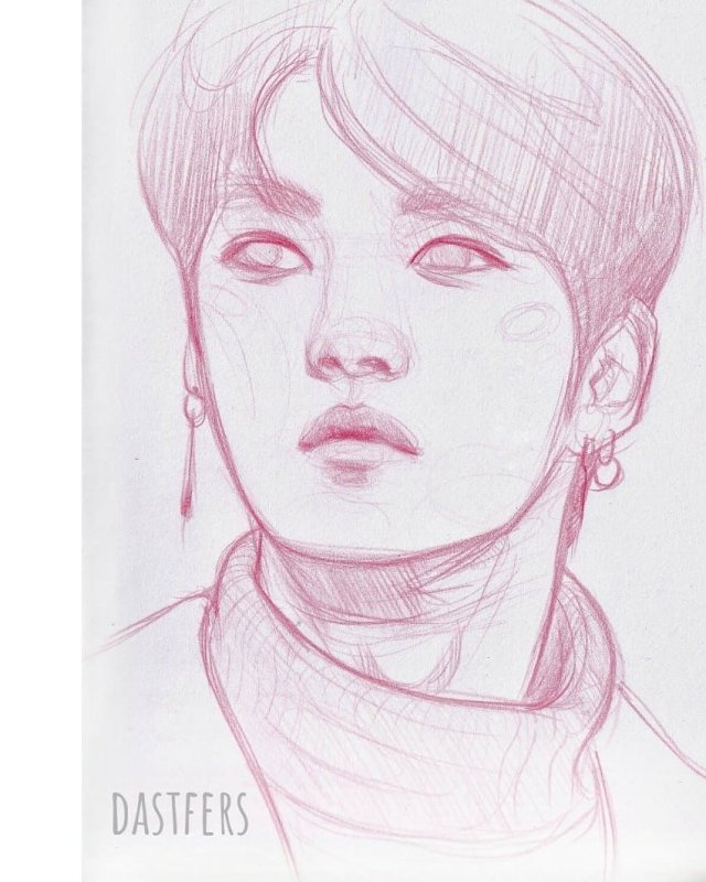 Минхо Stray Kids срисовка