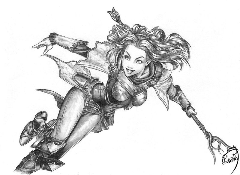 эскиз тату джинкс аркейн