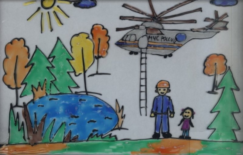 Детский рисунок МЧС