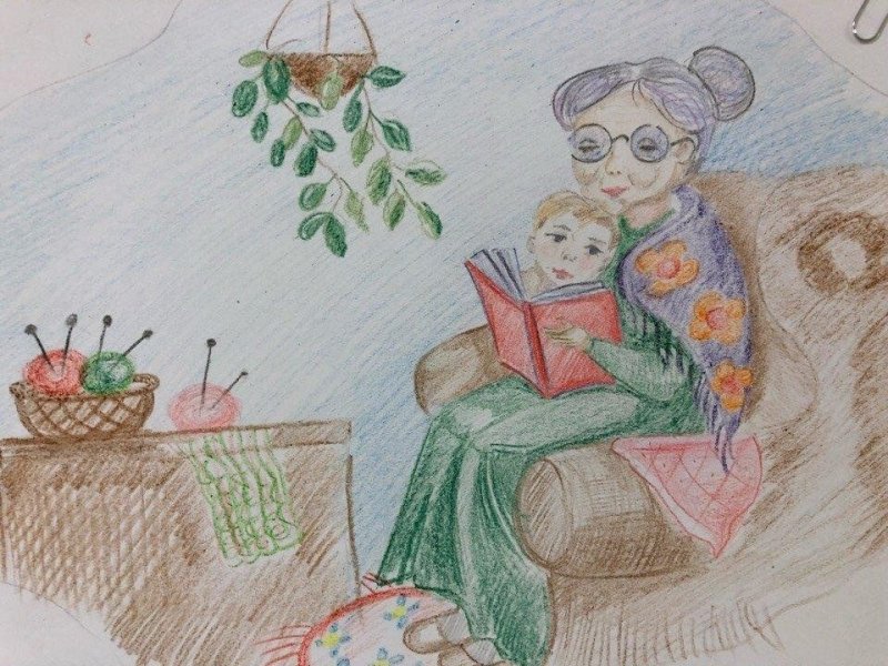Бабушка рисунок