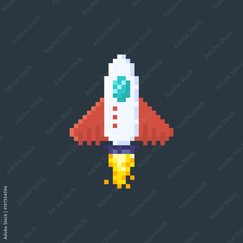 Ракета из пикселей