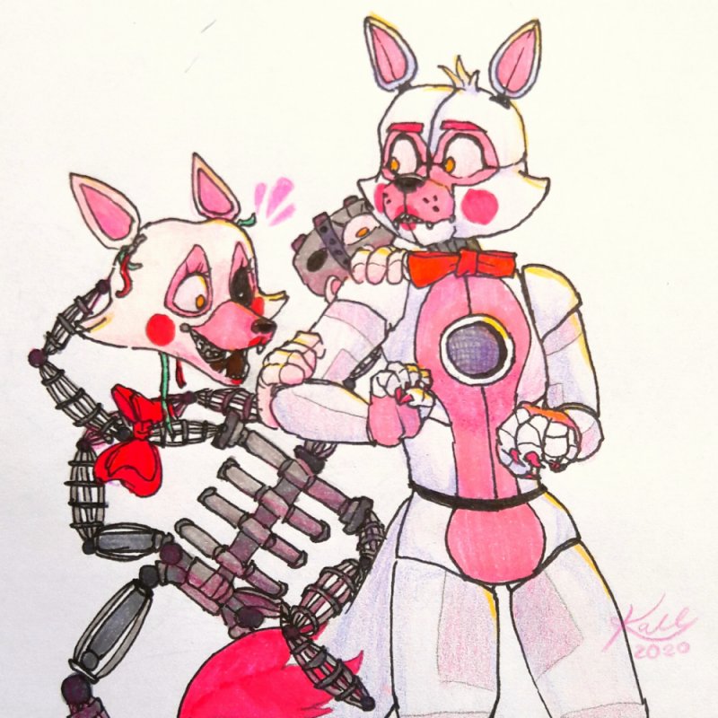 FNAF Мангл и Фредди