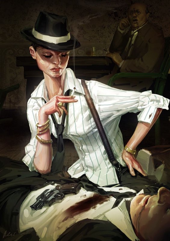 девушка мафиози арт