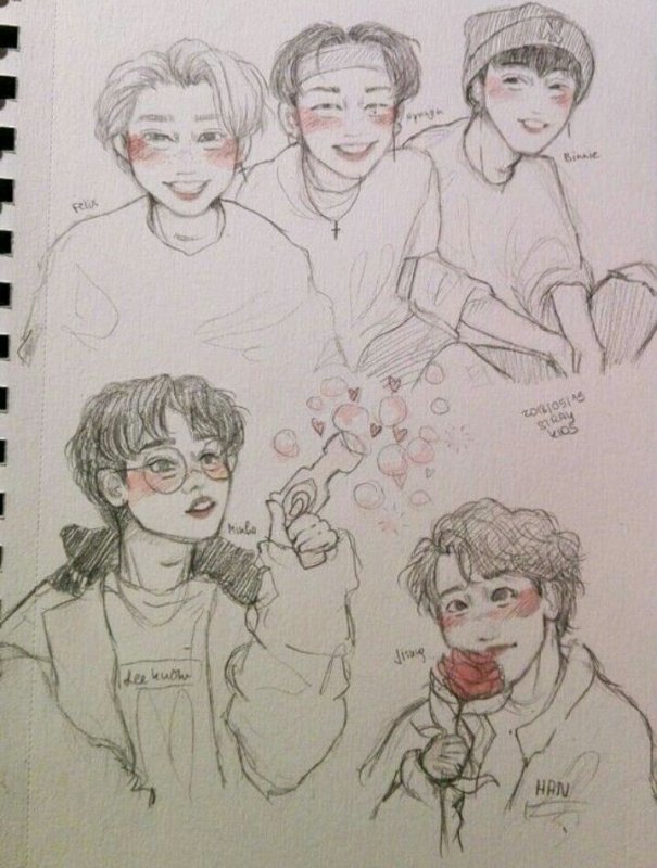 стрей кидс рисунки карандашом