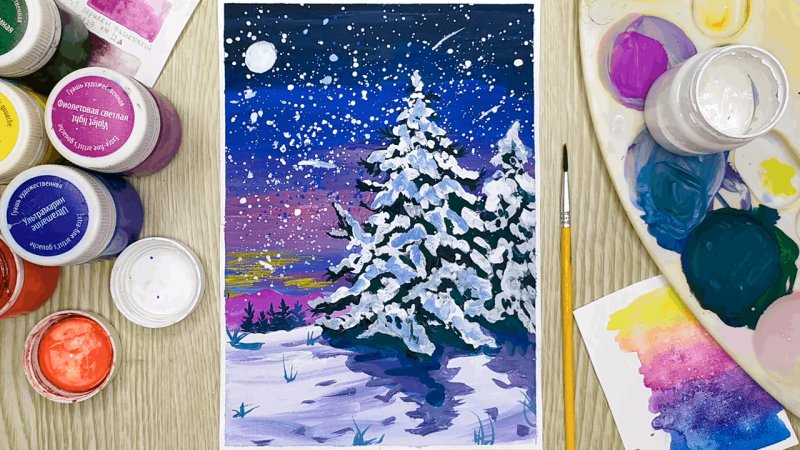 Рисунки гуашью из Инстаграм