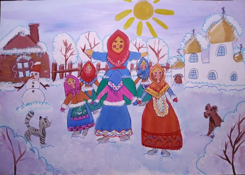 Нарисовать Масленицу