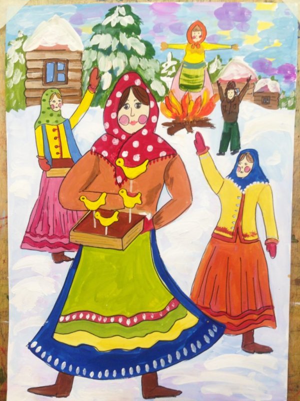 Масленица рисунок