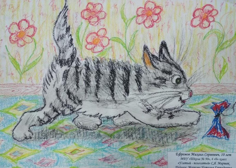 Усатый полосатый котенок