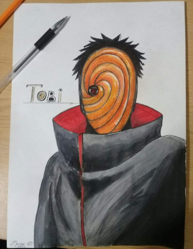 Тоби Учиха нарисовать